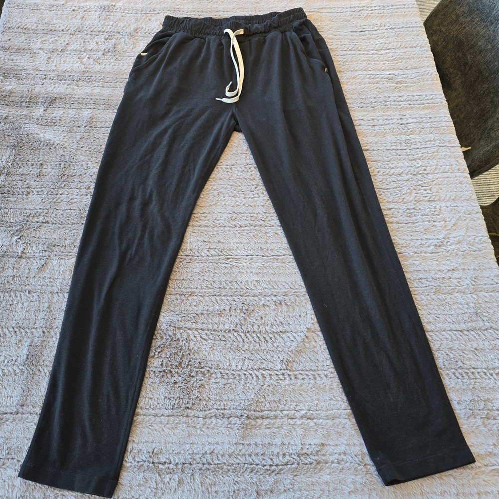 Vuori Ponto Performance Pants Mens Large Black DreamKnit Joggers V418 Lounge